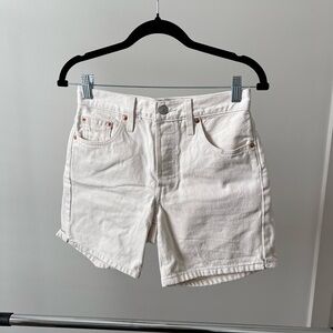 Levi’s 501 White Denim Shorts